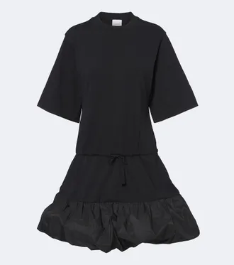 Patou Faille-trimmed cotton minidress