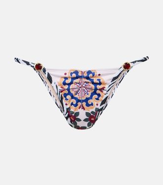 Bananhot Pracy embellished printed bikini bottoms