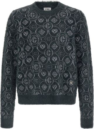 Casablanca Fluffy Monogram Maglioni Grigio-Uomo