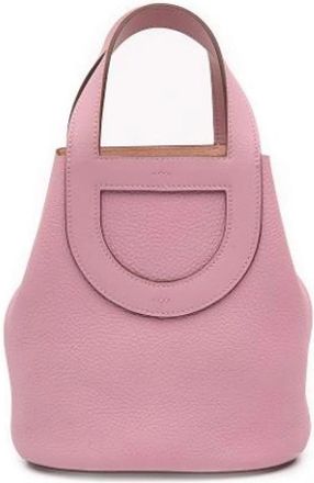 Herm&egrave;s Pre-owned Vintage Bucket Bag - Dames - Vintage Tas - Roze - ONE Size - Leer - Vintage