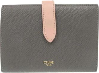 Celine Pre-owned Vintage Portemonnee - Dames - Vintage Accessoires - Grijs - ONE Size - Leer - Vintage