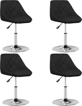 vidaXL Vidaxl - Sillas De Comedor 4 Unidades Cuero Sint&eacute;tico Negro