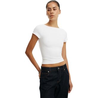 Cotton On Womens Hold Me Scoop Back Tee in White at Nordstrom, Size Xx-Small