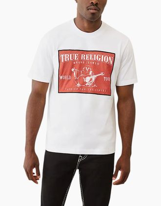True Religion Mens True Religion 109305 Mens T Shirts - White - Size: 34