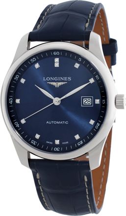 Longines Master Collection Automatic Diamond Blue Dial Mens Watch L2.793.4.97.0
