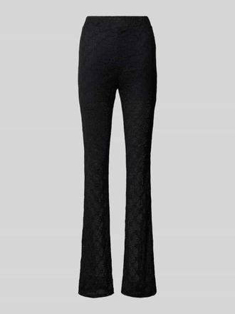 Noisy May Flared Stoffhose mit Ausbrenner-Effekt Modell LINE PASA in Black, Gr&ouml;&szlig;e XS