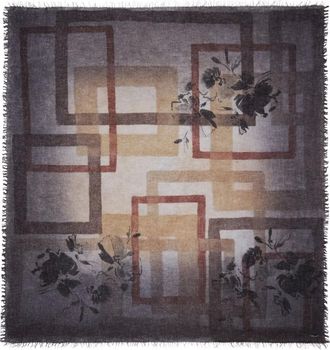 Faliero Sarti Sciarpa Krystal con frange - Grigio