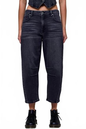 Hidden Jeans Sammie Cropped Barrel Jeans In Grey