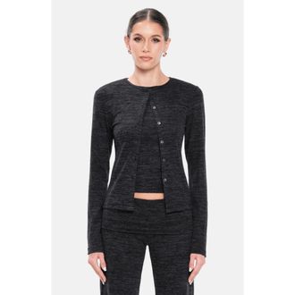 OW Collection NITA Knit Cardigan in Dark Grey at Nordstrom, Size X-Small