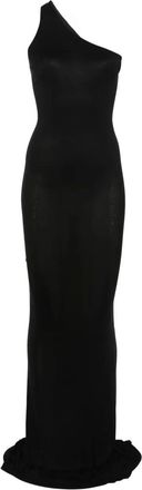 Rick Owens one-shoulder ruched dress - Black