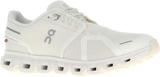 On Running Mens White Mesh Cloud 6 Sneakers Whitewhite