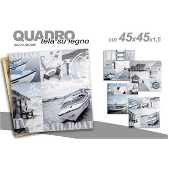 Trade Shop Trade Shop - Quadro Quadretto Decorativo 45x45x1,5cm Tela Su Legno Deluxe Decori Ass. 709661