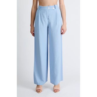 Extro&Vert Mia Tailored Wide Leg Pants in Baby Blue at Nordstrom, Size X-Small