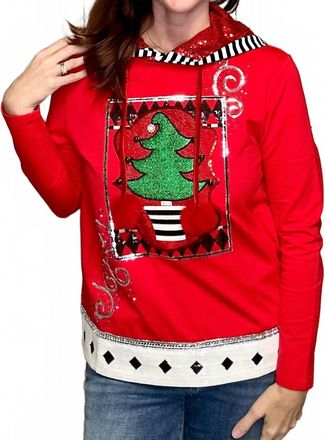 Berek Polka A Dot Tree Fun Hoodie In Red