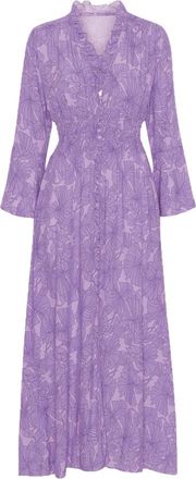 Americandreams Sally Lange Jurk - Dames - Maxi kleedjes - Paars - S - Kleedjes