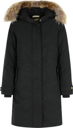 Woolrich Parka con pelliccia - Dames - Parka Jassen - Zwart - M - Jassen