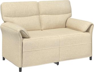 vidaXL Sof&aacute; De 2 Plazas 2 Plaza Crema 138 X 83 X 95 Cm Tela Vidaxl