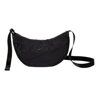 Nike Aura Floral Crescent 4L Crossbody Bag Black Gunmetal IQ1268-010