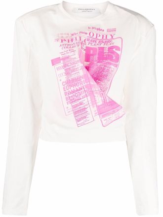 Philosophy di Lorenzo Serafini T-shirt con stampa - Bianco