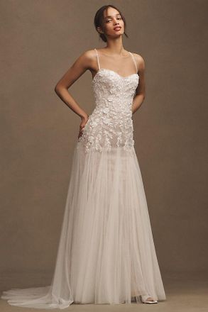 Watters Wtoo by Watters Tia Embroidered Tulle Sweetheart A-Line Wedding Gown