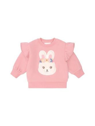 Huxbaby Flower Field Bunny Sweatshirt in Dusty Pink at Nordstrom, Size 6-12M Au
