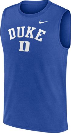 Nike Duke Primetime Arch Legend Nike Mens Dri-FIT College Muscle Tank Top in Blue | 01B34EVDU-G1M