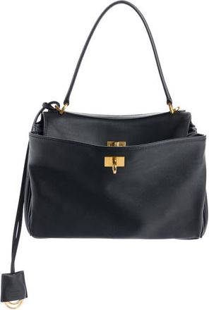 Balenciaga Mini Rodeo Leather Top Handle Bag in 1000 Black at Nordstrom