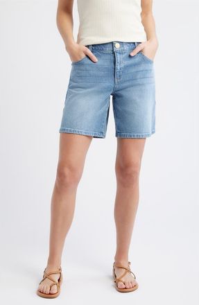 Wit & Wisdom High Waist Relaxed Denim Shorts in Light Blue at Nordstrom, Size 10