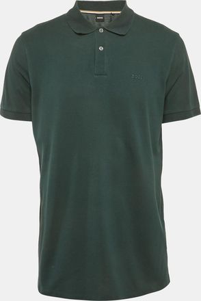 HUGO BOSS Boss By Hugo Boss Dark Green Cotton Pique Pallas Polo T-Shirt