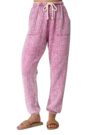 Electric & Rose Lauren Gauze Pant In Paradise Pink