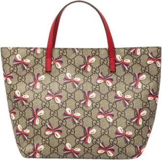 Gucci Pre-owned Tote Bag - Dames - Vintage Shopper - Beige - ONE Size - Leer - Vintage
