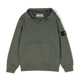Stone Island Hooded Sweatshirt - male - Stone Island - Kids Sweatshirts - Green - 8 Y - Kids