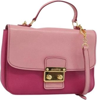 Miu Miu Pre-owned Hand Bag - Dames - Vintage Handtas - Roze - ONE Size - Leer - Vintage