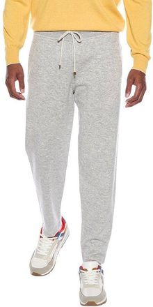 Brunello Cucinelli Gray Drawstring Knit Trousers, Size Large