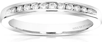 Vir Jewels 1/4 cttw Lab Grown Diamond Wedding Band in Sterling Silver For Women