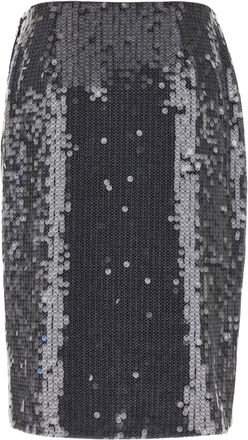Rotate Sequin Midi Skirt - Black