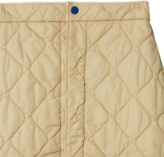 Burberry Diamond-Quilted Skirt - Beige