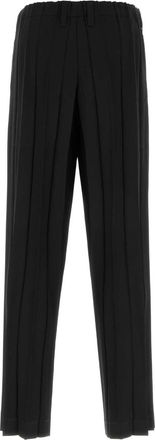 Homme Pliss&eacute; Issey Miyake Mens Ensemble Trousers Black Polyester