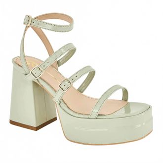 Andrea Womens Ankle-Strap Heeled Sandals In Green