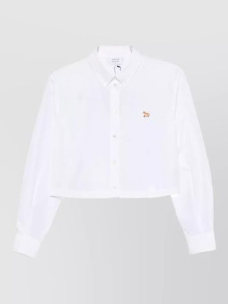 Maison Kitsun&eacute; cropped cotton shirt