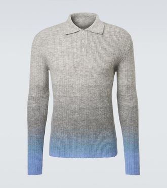 ERL Gradient mohair-blend polo sweater