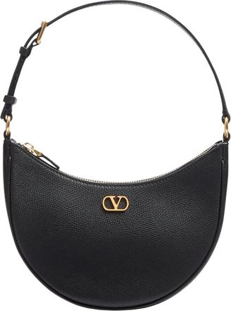 Valentino Garavani Tassen, Dames, Zwart, ONE Size, Leer, VLogo Signature Mini Hobo Tas
