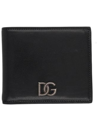 Dolce & Gabbana Logo-Embossed Leather Wallet - Black