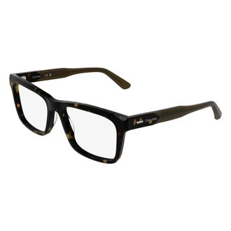 Calvin Klein Glasses, male, Brown, Size: 57 MM Rectangular Optical Frame