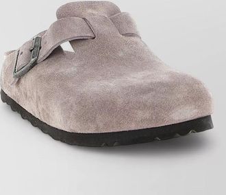 Birkenstock boston soft footbed open back suede