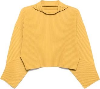 Homme Plissé Issey Miyake T-shirt MC June plissettata - Giallo