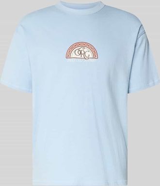Jack & Jones Jack & Jones T-Shirt mit Label-Print und Rundhalsausschnitt in Hellblau, Gr&ouml;&szlig;e XXL