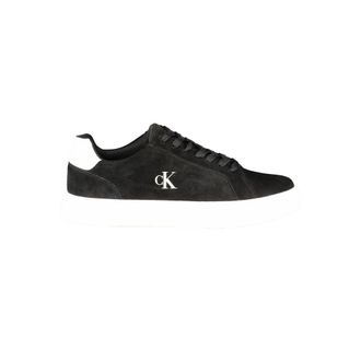 Calvin Klein Zwarte Leren Herensneaker