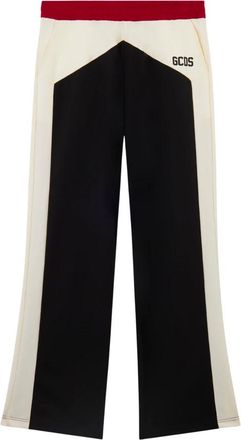 GCDS Two-Tone Track Pants - Heren - Straight fit broeken - Zwart - L - Polyester - Broeken