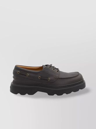 Tod's leather boat shoes
